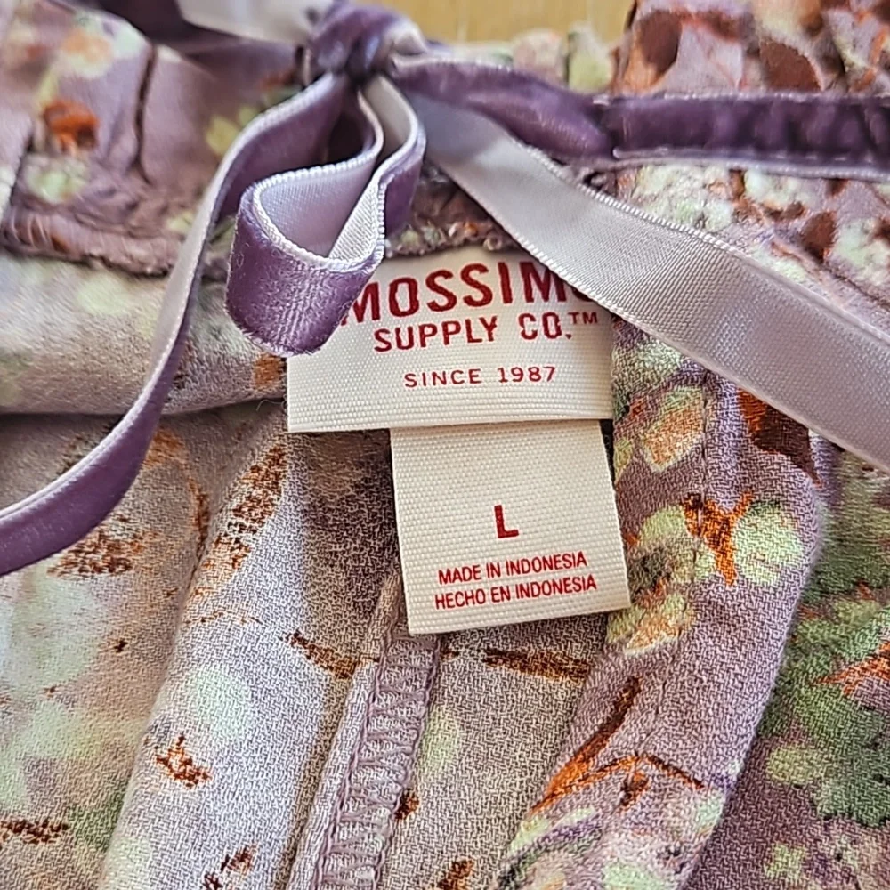 NWT MOSSIMO SUPPLY CO.  LONG  FLOWER BLOUSE/ DRESS - Picture 8 of 12